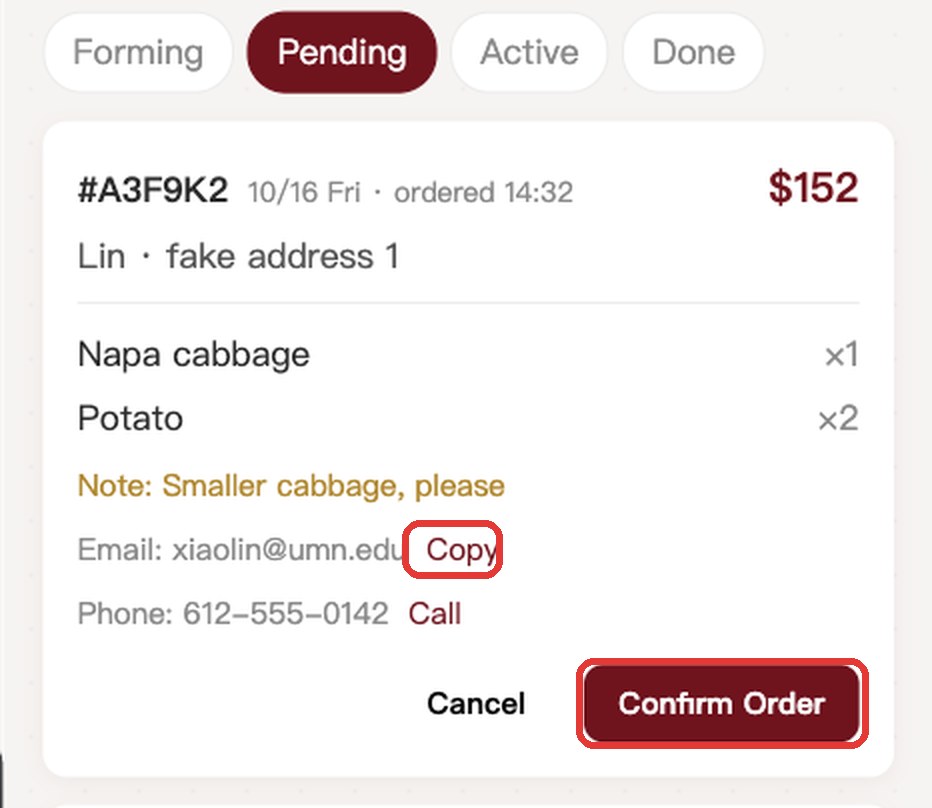 Orders to delivery in three taps